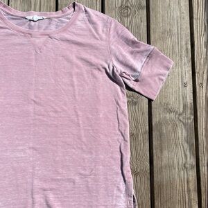 jane + delancey | size large salmon pink short sleeve short